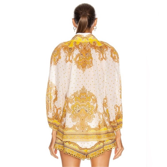 ZIMMERMANN Bells Paisley Blouse Size Zimmermann 0 - Picture 2 of 8